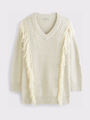 Abercrombie & Fitch V 领流苏毛衣迷你连衣裙[[ ## completed ## ]] - 6的图像6｝