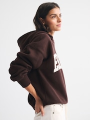 Abercrombie & Fitch Brown Slogon Sunday Hoodie - Image 7 of 11