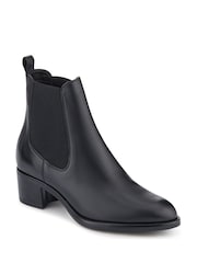 Jones Bootmaker Black Karlee Leather Slip-In Ankle Boots - Image 3 of 5