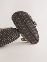 Neutral Leather Cushioned Footbed Clogs - Image 5 of 6