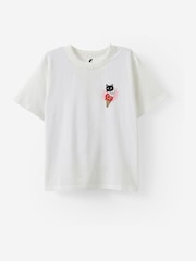 Cotton On White Poppy Oversize Graphic Print T-Shirt - Image 1 of 2