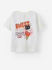 Cotton On White Poppy Oversize Graphic Print T-Shirt - Image 2 of 2