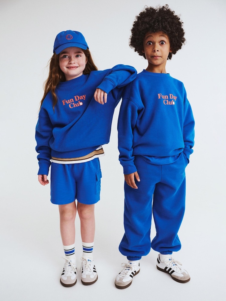 Cotton On Blue Sammy Oversized Crew Sweatshirt - Image 1 of 6