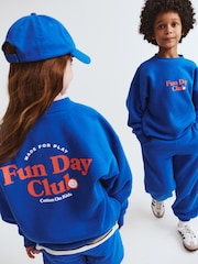 Cotton On Blue Sammy Oversized Crew Sweatshirt - Image 2 of 6