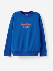 Cotton On Blue Sammy Oversized Crew Sweatshirt - Image 4 of 6