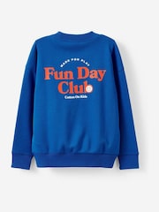 Cotton On Blue Sammy Oversized Crew Sweatshirt - Image 5 of 6