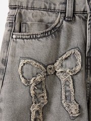 Cotton On Grey Embellished Super Wide Denim Jeans - Image 3 of 3