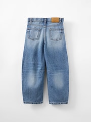 Cotton On Blue Unisex Barrel Leg Denim Jeans - Image 2 of 3