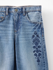 Cotton On Blue Unisex Barrel Leg Denim Jeans - Image 3 of 3