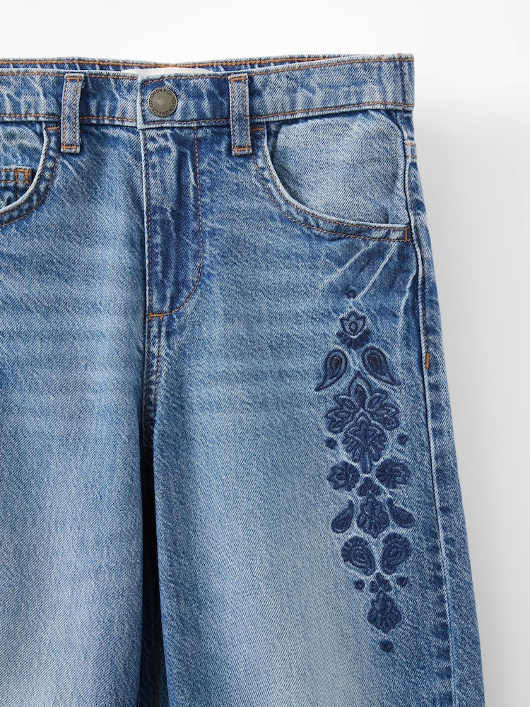 Cotton On Blue Unisex Barrel Leg Denim Jeans - Image 3 of 3 Cotton On Blue Unisex Barrel Leg Denim Jeans - Image 3 of 3