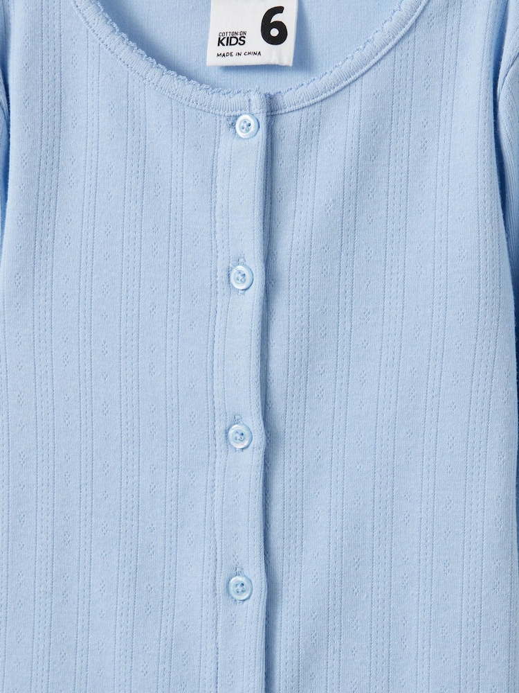 Blau - Cotton On Emma Button Through Long Sleeve Top - Bild 3 von 3
