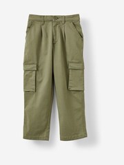 Cotton On Green Pleat Front Cargo Trousers - Image 1 of 3