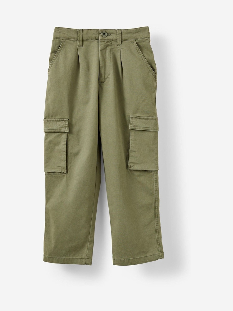 Cotton On Green Pleat Front Cargo Trousers - Image 1 of 3