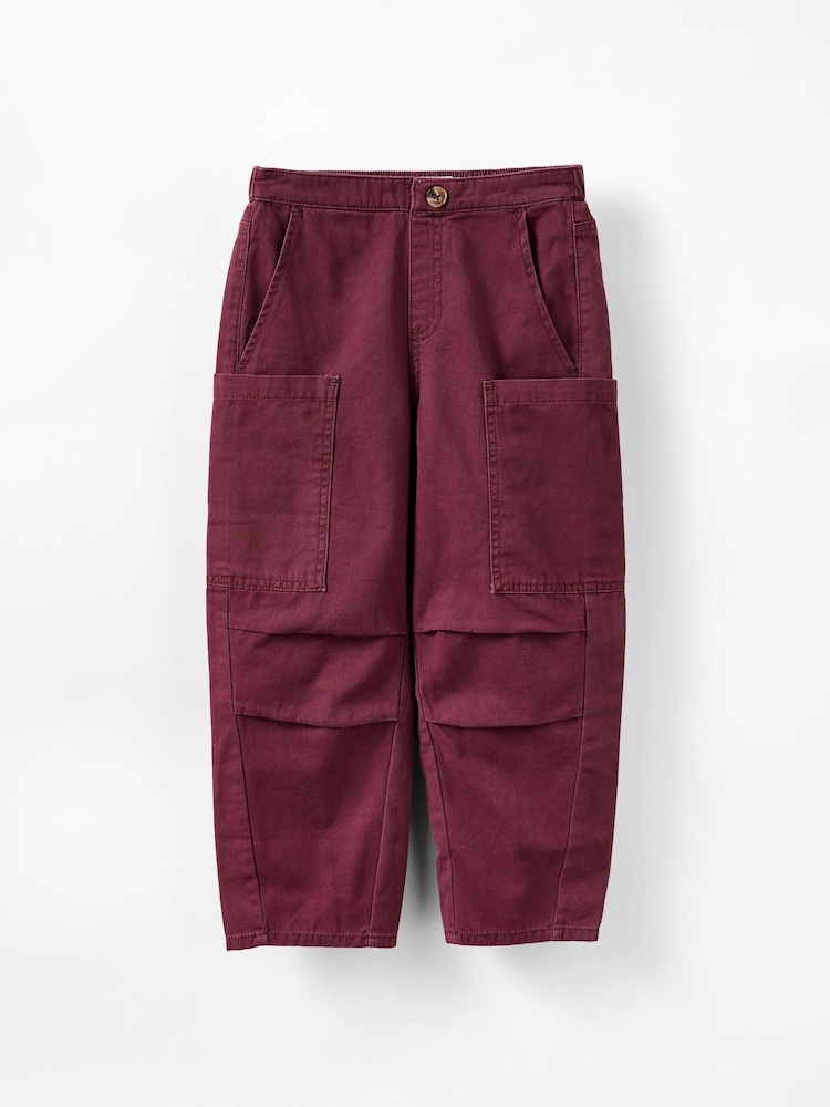 Cotton On Red Burgundy Kelly Balloon Trousers - Image 1 of 3
