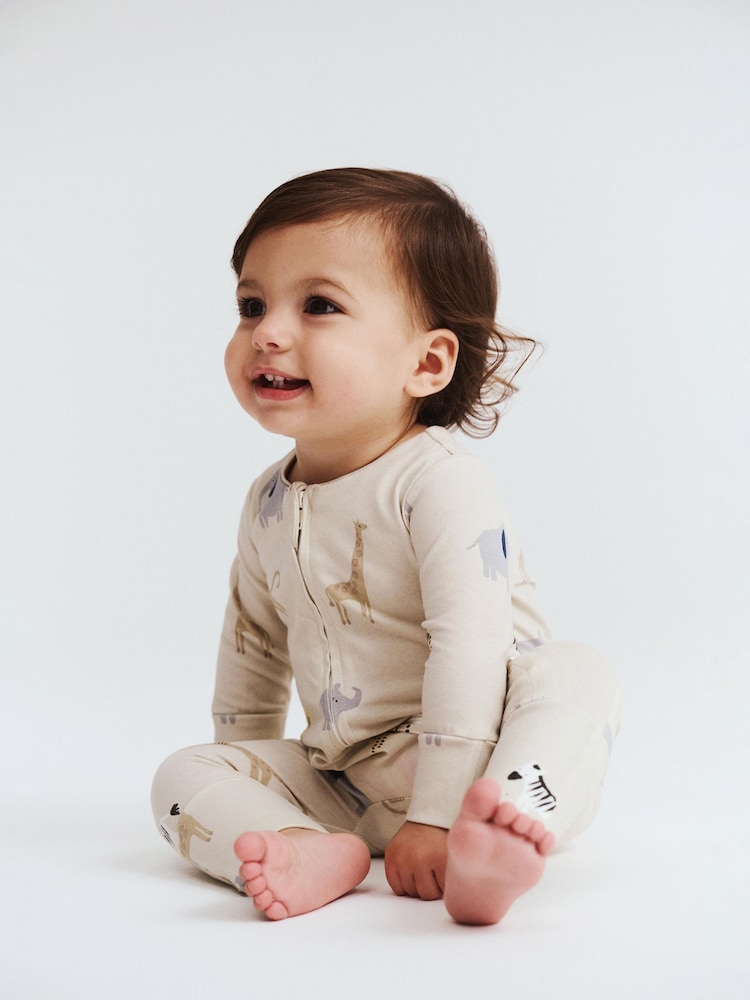 Cotton On Cream Long Sleeve Zip Romper - Image 2 of 5