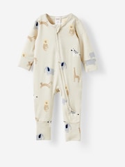Cotton On Cream Long Sleeve Zip Romper - Image 3 of 5