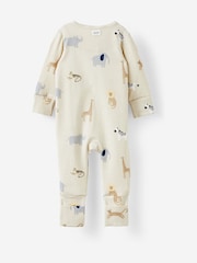Cotton On Cream Long Sleeve Zip Romper - Image 4 of 5