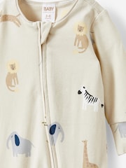 Cotton On Cream Long Sleeve Zip Romper - Image 5 of 5