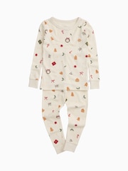 Blanco - Conjunto de pijama de 2 piezas de MORI - Imagen 2 de 3