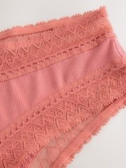 Terracotta Brazilian Ultimate Comfort Premium Lace & Micro Modal Knickers - Image 6 of 6