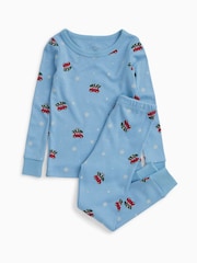 Azul cielo - Conjunto de pijama de 2 piezas de MORI - Imagen 3 de 4