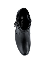 Preto - Pavers Lace-Detailed Heeled Ankle Boots - Imagem 4 de 5