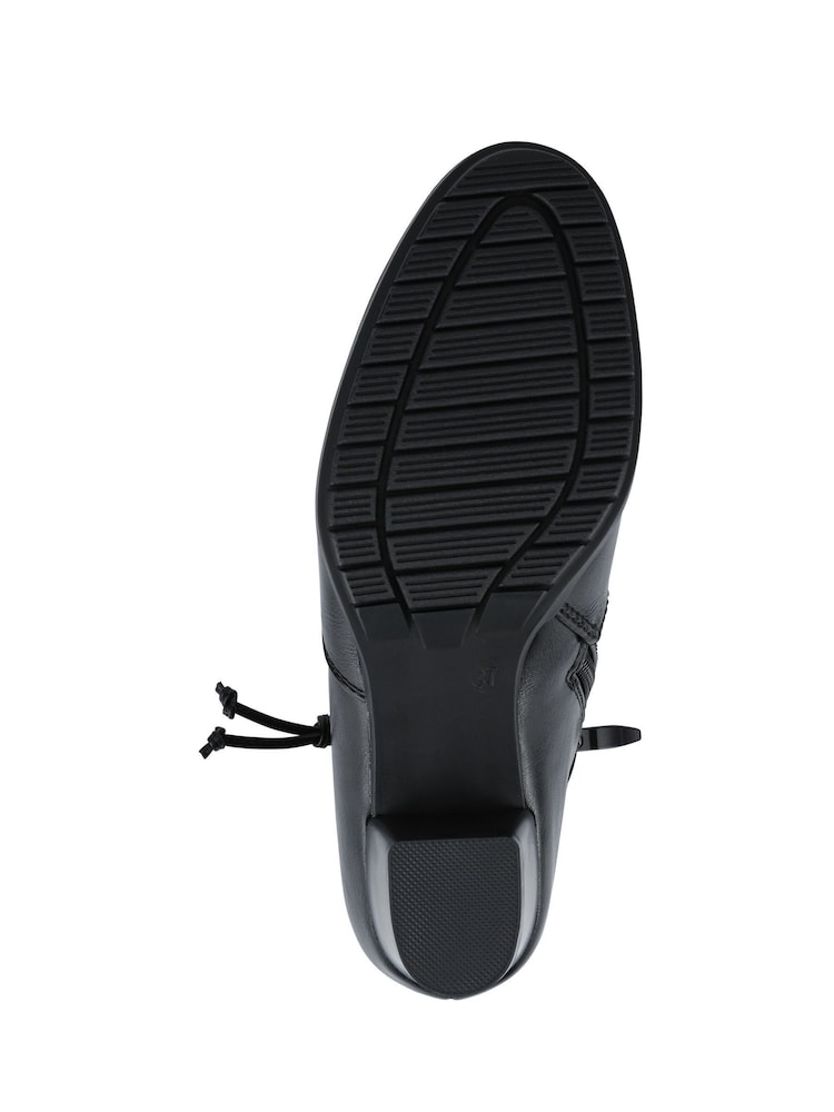 Pavers Black Lace-Detailed Heeled Ankle Boots - Image 5 of 5 Pavers Black Lace-Detailed Heeled Ankle Boots - Image 5 of 5