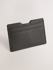 棕色 - 皮革粒面卡夾 - 圖片 1，共 4