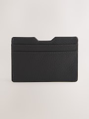 棕色 - 皮革粒面卡夾 - 圖片 2，共 4