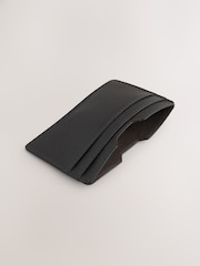 棕色 - 皮革粒面卡夾 - 圖片 3，共 4