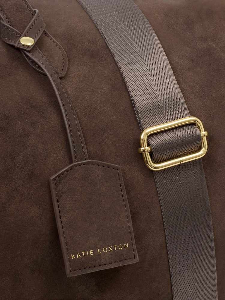 Katie Loxton Chocolate Suedette Soho Weekend Bag - Image 6 of 6