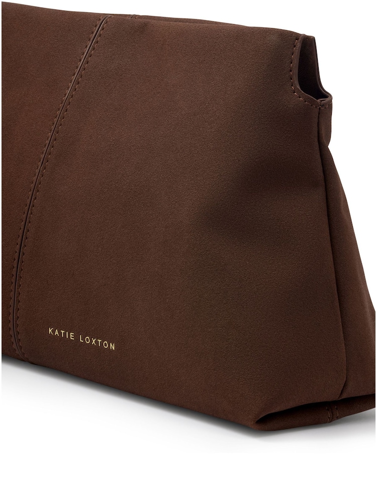 Katie Loxton Brown Laila Suedette Clutch - Image 2 of 4