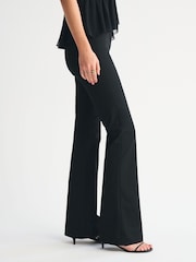 Abercrombie & Fitch Black High Rise Forme Bootcut Trousers - Image 6 of 8