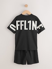 Black/Brown/Stone Offline - Shorts Pyjamas 3 Pack (3-16yrs) - Imaginea 10 din 12