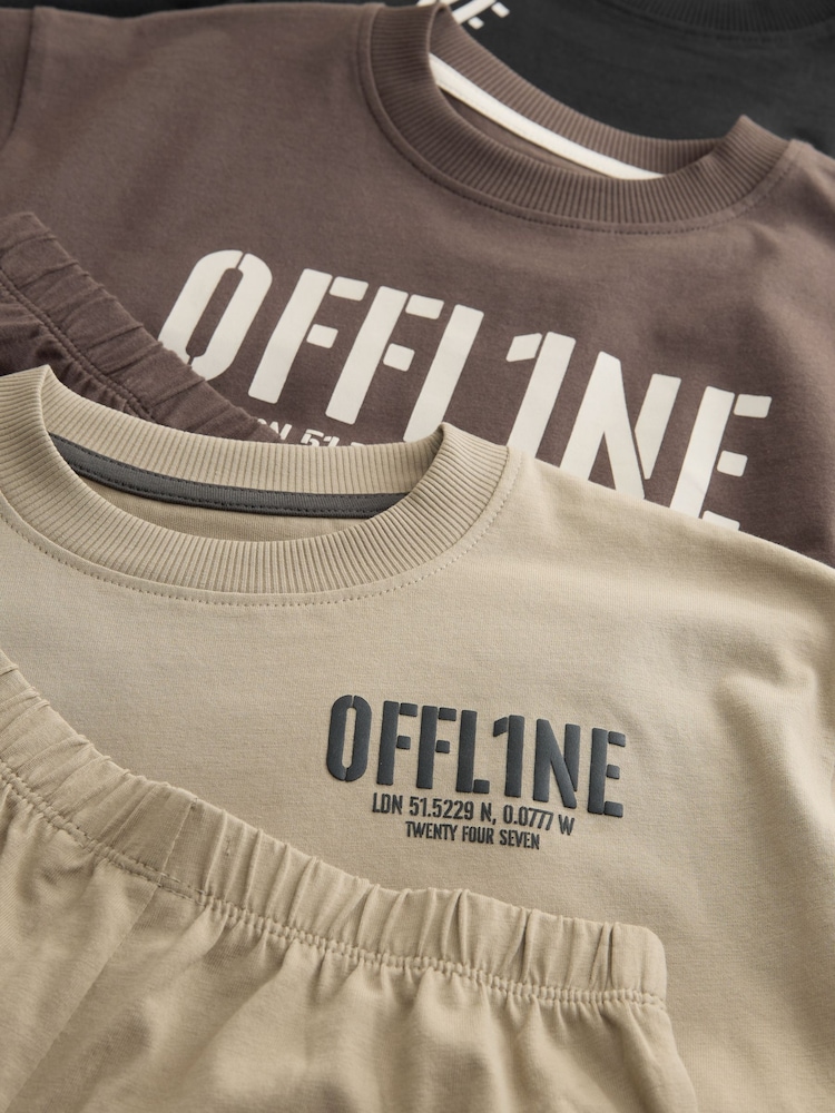 Black/Brown/Stone Offline - Shorts Pyjamas 3 Pack (3-16yrs) - Imaginea 12 din 12 Black/Brown/Stone Offline - Shorts Pyjamas 3 Pack (3-16yrs) - Imaginea 12 din 12