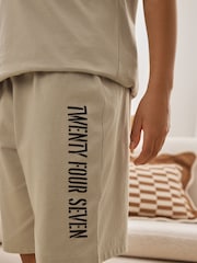 Black/Brown/Stone Offline - Shorts Pyjamas 3 Pack (3-16yrs) - Imaginea 6 din 12