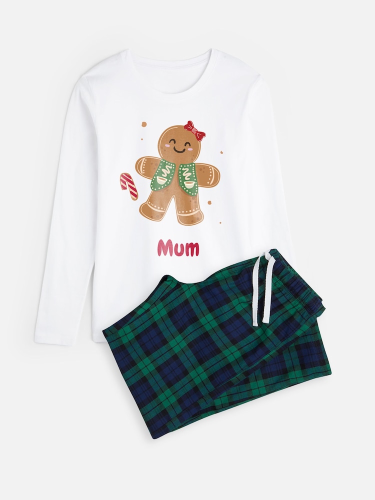 Personalised Women's Gingerbread Family Pyjamas by Stitch Style - Image 1 of 5 Personalised Women's Gingerbread Family Pyjamas by Stitch Style - Image 1 of 5