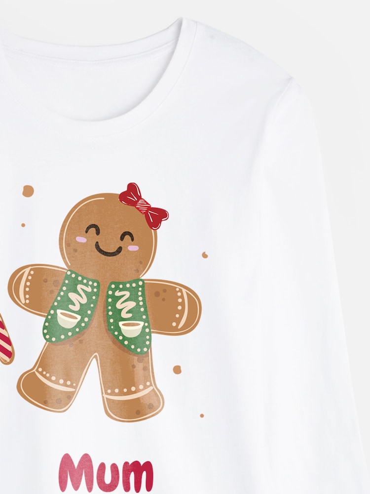 Personalised Women's Gingerbread Family Pyjamas by Stitch Style - Image 2 of 5 Personalised Women's Gingerbread Family Pyjamas by Stitch Style - Image 2 of 5