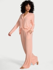 Victoria's Secret Pink Gin Modal Rib Long Pyjama Set - Image 1 of 2