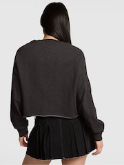 Victoria's Secret Pink Charcoal Heather Grey Sweatshirt - Image 2 of 2