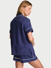 Victoria's Secret Ink Blue Dot Cotton Short Pyjama Set - Image 2 of 2