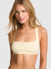 Victoria's Secret PINK Palest Yellow Racer Back Cotton Bralette - Image 1 of 2