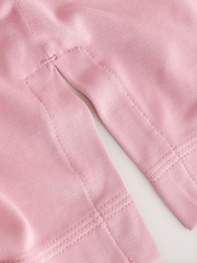 Pink V-Neck Premium Modal Short Sleeve Top - Image 3 of 3