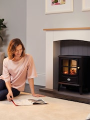 Dimplex White and Grey Stove Suite Oakmead Optiflame Electric Fireplace - Image 5 of 6