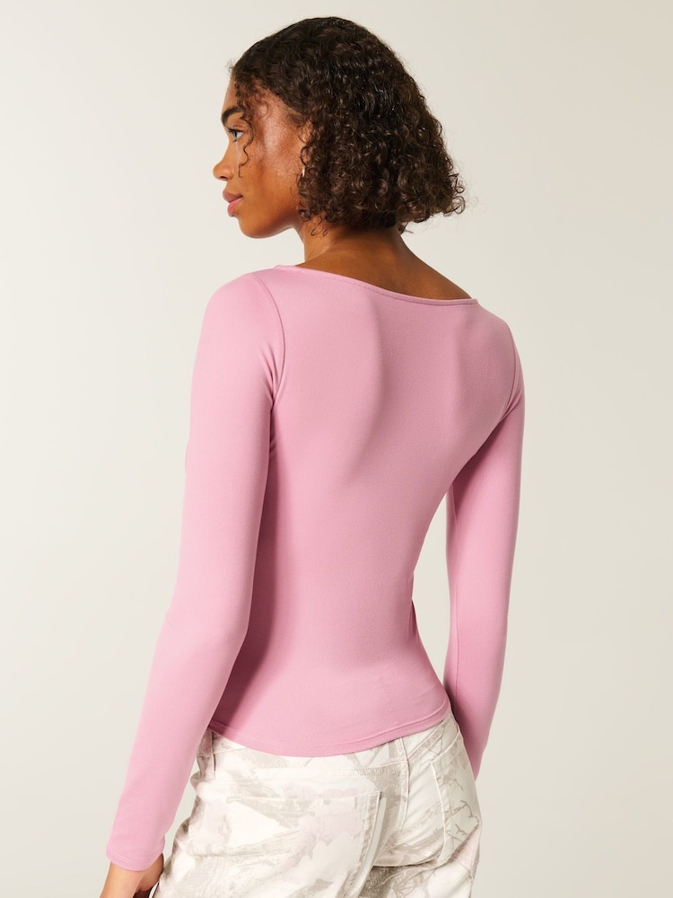 Hollister Slash Neck Long Sleeve Top - Image 2 of 3