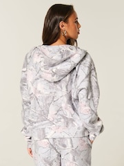 Hollister Grey Camo Print Zip-Through Hoodie - Image 2 of 3