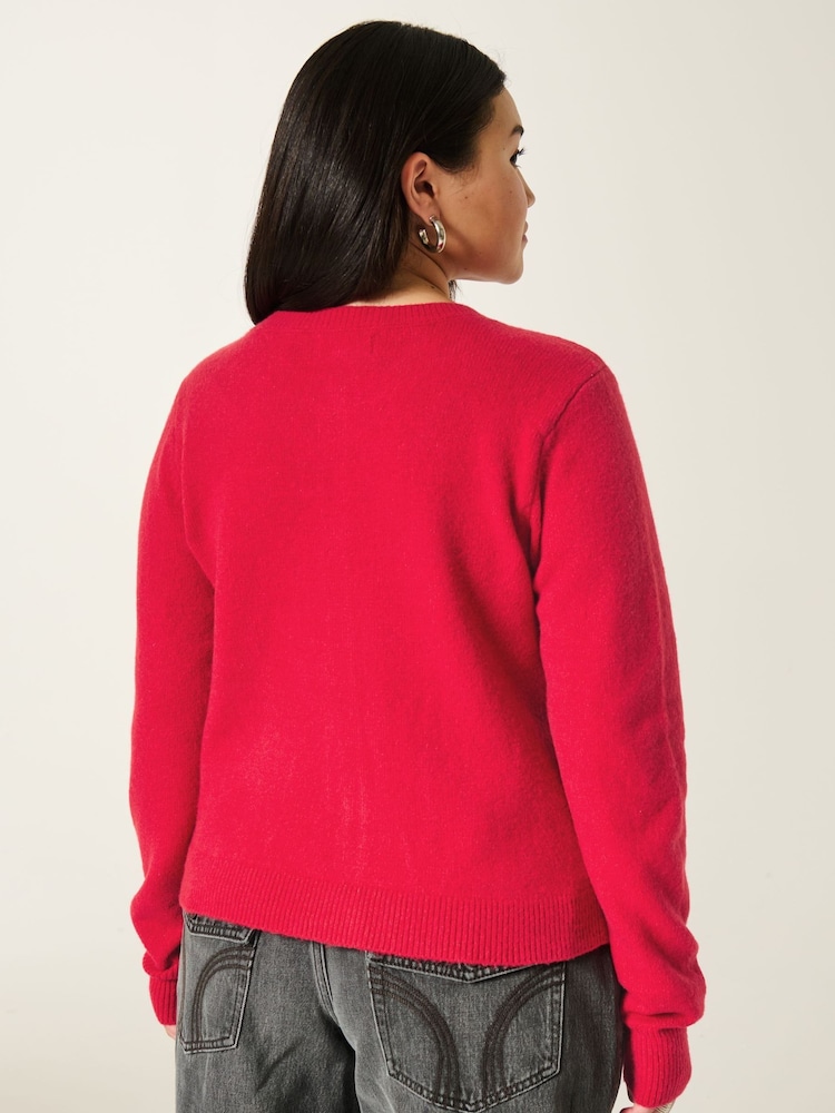 Hollister Cosy Crewneck Cardigan - Image 2 of 3 Hollister Cosy Crewneck Cardigan - Image 2 of 3