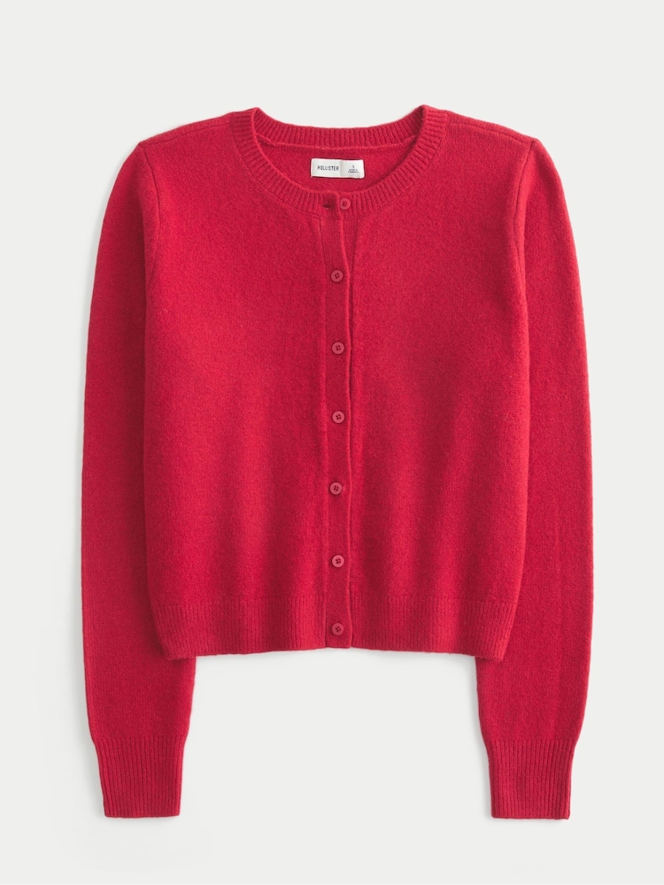 Hollister Cosy Crewneck Cardigan - Image 3 of 3 Hollister Cosy Crewneck Cardigan - Image 3 of 3