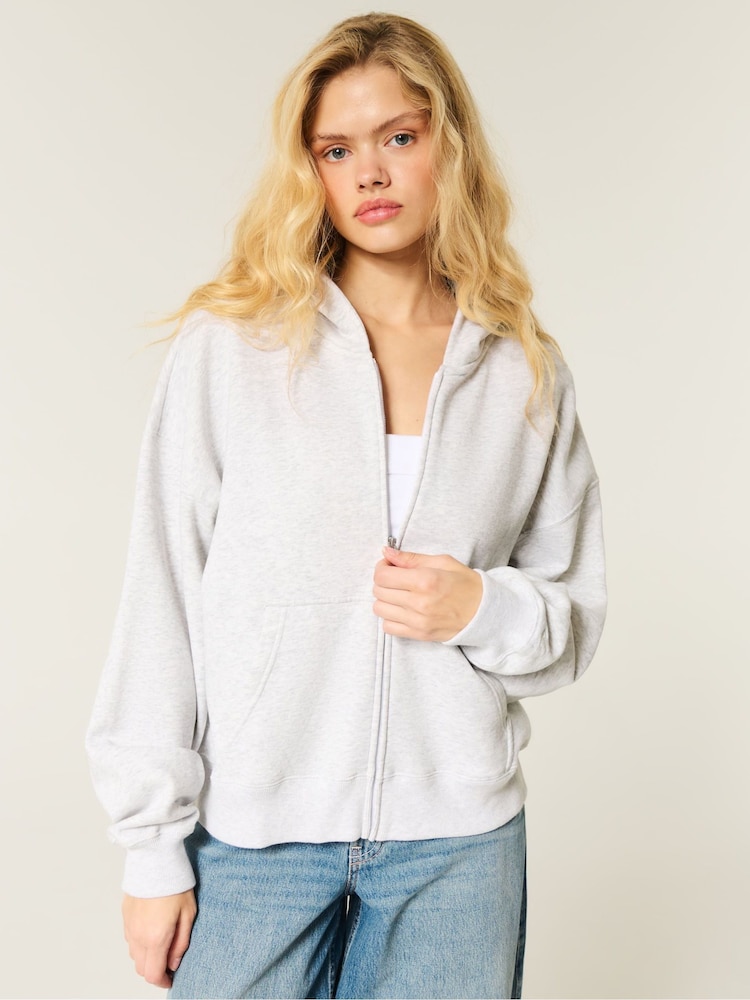 Hollister Zip-Through Hoodie - Image 1 of 7