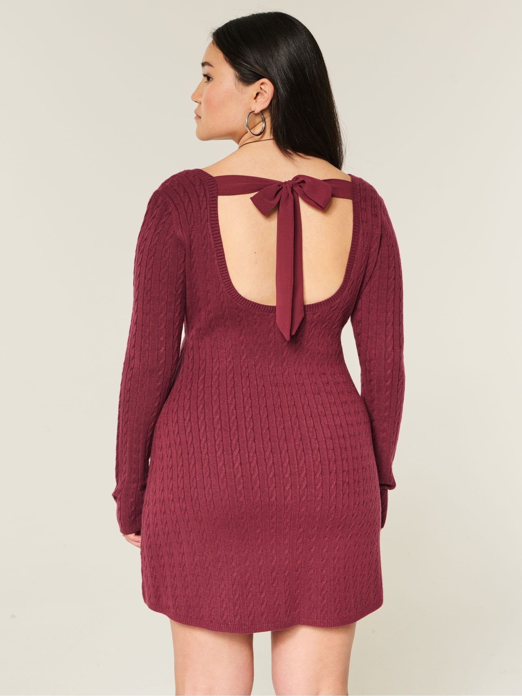 Buy Hollister Red Tie Back Babydoll Knitted Mini Dress from Next USA
